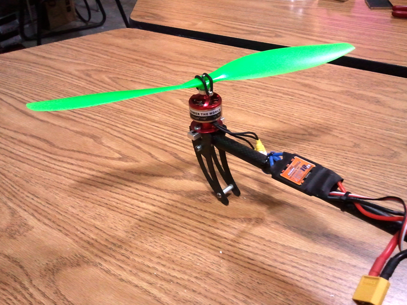 EMAX CF2822 motor, HK 18A ESC, 11x4.7 SF prop