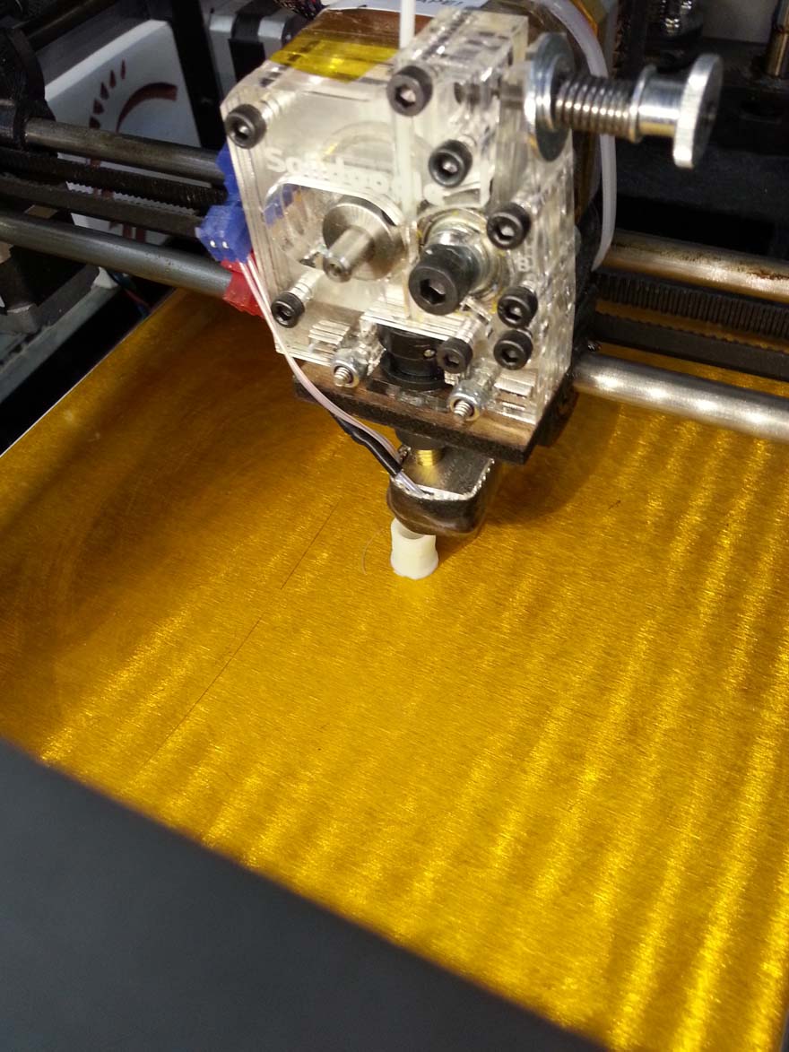 3D printing the hose adapter on the Solidoodle 3